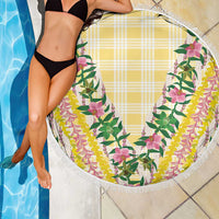 Hawaii Pikake Lokelani Plumeria Lei Beach Blanket Yellow Palaka Motifs