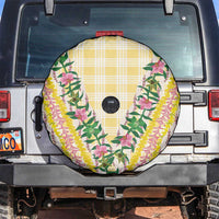 Hawaii Pikake Lokelani Plumeria Lei Spare Tire Cover Yellow Palaka Motifs