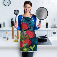 New Zealand Matariki Piwakawaka Apron Maori Koru With Pohutukawa Flowers