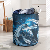 New Zealand Matariki Laundry Basket Pigeon Kereru Maori Fern Art