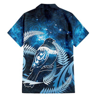 New Zealand Matariki Family Matching Off The Shoulder Long Sleeve Dress and Hawaiian Shirt Pigeon Kereru Maori Fern Art LT05 - Polynesian Pride