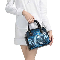 New Zealand Matariki Shoulder Handbag Pigeon Kereru Maori Fern Art