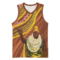 Hawaii King Kamehameha Basketball Jersey Hawaiian Kakau Pattern With Leis