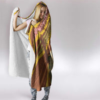 Hawaii King Kamehameha Hooded Blanket Hawaiian Kakau Pattern With Leis