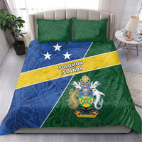 Solomon Islands Independence Day Bedding Set With Coat Of Arms