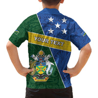 Personalised Solomon Islands Independence Day Family Matching Puletasi and Hawaiian Shirt With Coat Of Arms LT05 - Polynesian Pride