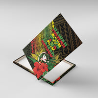 Hawaii Born and Raised Canvas Wall Art Kanaka Maoli Flag Day