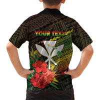 Personalized Hawaii Born and Raised Hawaiian Shirt Kanaka Maoli Flag Day