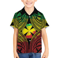 Personalised Wallis and Futuna Territory Day Kid Hawaiian Shirt Polynesian Pattern Simple Style