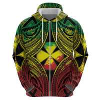 Personalised Wallis and Futuna Territory Day Zip Hoodie Polynesian Pattern Simple Style