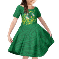 Cook Islands Happy Constitution Day Family Matching Puletasi and Hawaiian Shirt Pattern Tribal Art