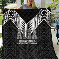 Samoa Aiga Quilt Samoan Tribal Pattern LT05 Black - Polynesian Pride