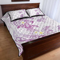 Polynesia Hammerhead Shark Quilt Bed Set Tropical Flowers Tribal Pattern Lavender LT05 - Polynesian Pride
