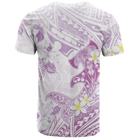 Polynesia Hammerhead Shark T Shirt Tropical Flowers Tribal Pattern Lavender
