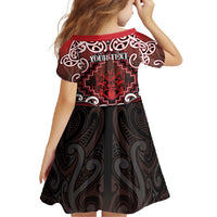 Personalised New Zealand Aotearoa Family Matching Long Sleeve Bodycon Dress and Hawaiian Shirt Te Reo Maori Ake Ake Ake LT05 - Polynesian Pride