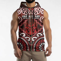 Personalised New Zealand Aotearoa Sleeveless Zip Hoodie Te Reo Maori Ake Ake Ake - Polynesian Pride
