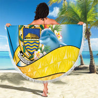 Tuvalu Independence Day Beach Blanket Tuvalu Mo Te Atua - Polynesian Pride