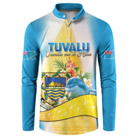 Personalised Tuvalu Independence Day Button Sweatshirt Tuvalu Mo Te Atua - Polynesian Pride