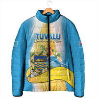 Personalised Tuvalu Independence Day Padded Jacket Tuvalu Mo Te Atua - Polynesian Pride