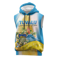Personalised Tuvalu Independence Day Sleeveless Hoodie Tuvalu Mo Te Atua - Polynesian Pride