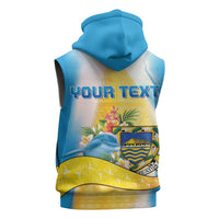 Personalised Tuvalu Independence Day Sleeveless Hoodie Tuvalu Mo Te Atua - Polynesian Pride