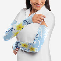 FSM Chuuk Constitution Day Arm Sleeves Polynesian Curves Plumeria - Polynesian Pride