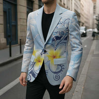 FSM Chuuk Constitution Day Blazer Polynesian Curves Plumeria - Polynesian Pride