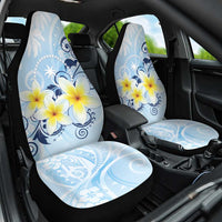 FSM Chuuk Constitution Day Car Seat Cover Polynesian Curves Plumeria - Polynesian Pride