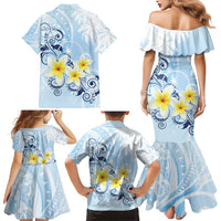 FSM Chuuk Constitution Day Family Matching Mermaid Dress and Hawaiian Shirt Polynesian Curves Plumeria - Polynesian Pride