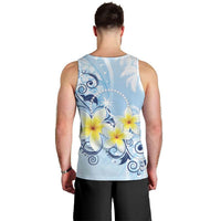 FSM Chuuk Constitution Day Men Tank Top Polynesian Curves Plumeria - Polynesian Pride