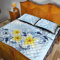 FSM Chuuk Constitution Day Quilt Bed Set Polynesian Curves Plumeria - Polynesian Pride