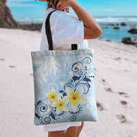 FSM Chuuk Constitution Day Tote Bag Polynesian Curves Plumeria - Polynesian Pride