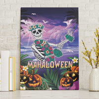 Happy Hulaween Canvas Wall Art Mahaloween Skeleton Dancing