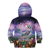 Happy Hulaween Kid Hoodie Mahaloween Skeleton Dancing