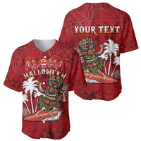 Personalised Aloha Halloween Baseball Jersey Skeleton Surfing