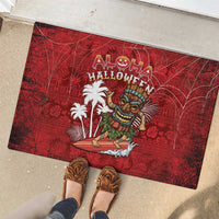Aloha Halloween Rubber Doormat Skeleton Surfing