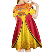 Custom Papua New Guinea Rugby Kid Short Sleeve Dress 2023 Pacific Championships The Kumuls LT05 - Polynesian Pride