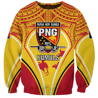 Custom Papua New Guinea Rugby Sweatshirt 2023 Pacific Championships The Kumuls LT05 Unisex Yellow - Polynesian Pride