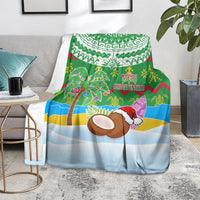 Cook Islands Christmas Blanket Coconut Santa Beach Style LT05 - Polynesian Pride