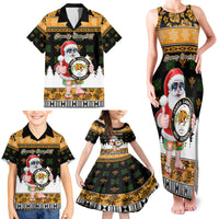 Custom Hawaii James Campbell High School Christmas Family Matching Tank Maxi Dress and Hawaiian Shirt Tropical Santa Claus LT05 - Polynesian Pride