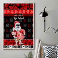 Custom Hawaii Kalani High School Christmas Canvas Wall Art Tropical Santa Claus LT05 - Polynesian Pride