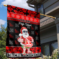 Custom Hawaii Kalani High School Christmas Garden Flag Tropical Santa Claus LT05 - Polynesian Pride