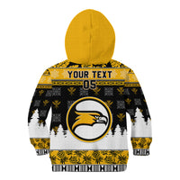 Custom Hawaii Nanakuli High and Intermediate School Christmas Kid Hoodie Tropical Santa Claus LT05 - Polynesian Pride