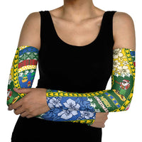 Solomon Islands Christmas Arm Sleeves Festive Beach Vibes - Polynesian Pride