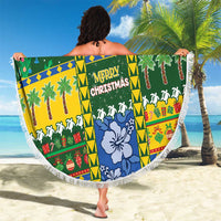 Solomon Islands Christmas Beach Blanket Festive Beach Vibes - Polynesian Pride