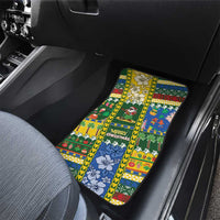 Solomon Islands Christmas Car Mats Festive Beach Vibes - Polynesian Pride