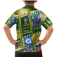 Solomon Islands Christmas Family Matching Mermaid Dress and Hawaiian Shirt Festive Beach Vibes LT05 - Polynesian Pride