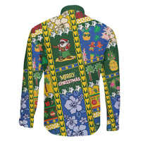 Solomon Islands Christmas Family Matching Off Shoulder Maxi Dress and Hawaiian Shirt Festive Beach Vibes - Polynesian Pride