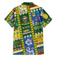 Solomon Islands Christmas Family Matching Tank Maxi Dress and Hawaiian Shirt Festive Beach Vibes LT05 - Polynesian Pride