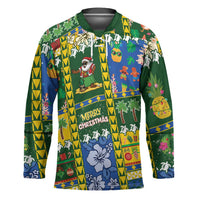 Solomon Islands Christmas Hockey Jersey Festive Beach Vibes - Polynesian Pride